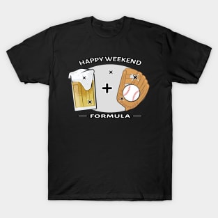 Happy Weekend Formula - Baseball & Beer T-Shirt